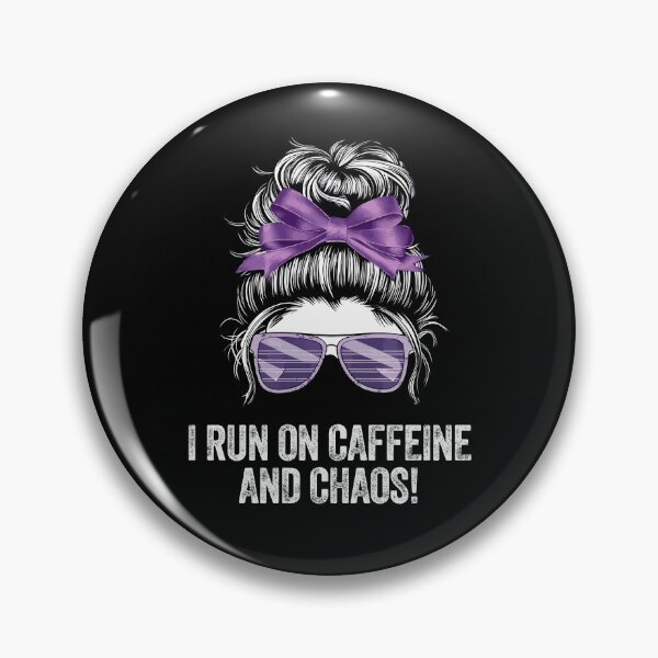 Item preview, CAFFEINE AND CHAOS hairbun energy mayhem coffee designed and sold by w1ckerman.