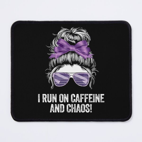Item preview, CAFFEINE AND CHAOS hairbun energy mayhem coffee designed and sold by w1ckerman.