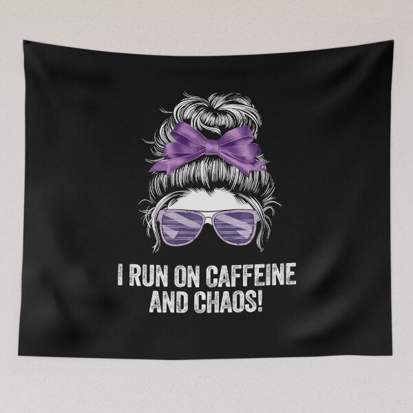 Item preview, CAFFEINE AND CHAOS hairbun energy mayhem coffee designed and sold by w1ckerman.