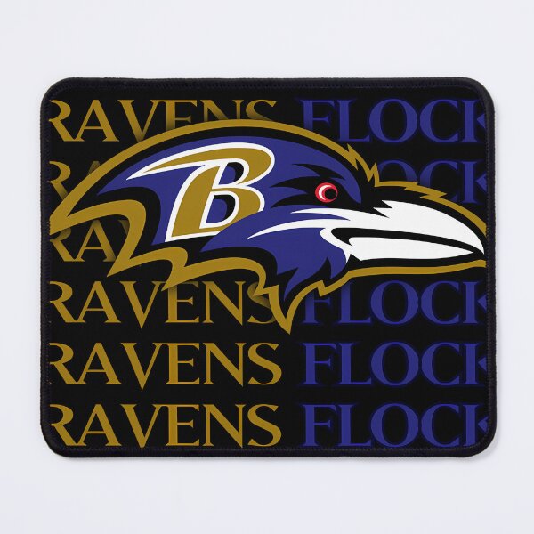 Item preview, Baltimore Ravens Head Ravens Flock designed and sold by BlancaBlasco5.