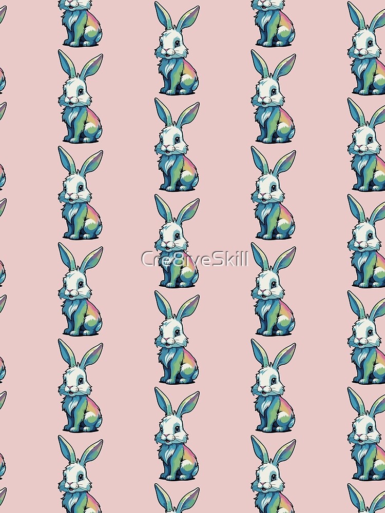 Thumbnail 3 of 3, Scarf, Colorful Rabbit Vector Design designed and sold by Cre8iveSkill.