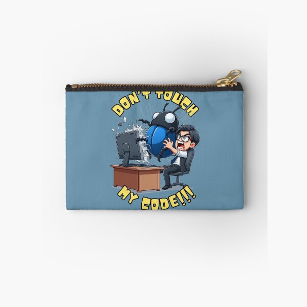 Item preview, Funny cartoon software engineer humor don't touch my code designed and sold by TiredEngineer86.