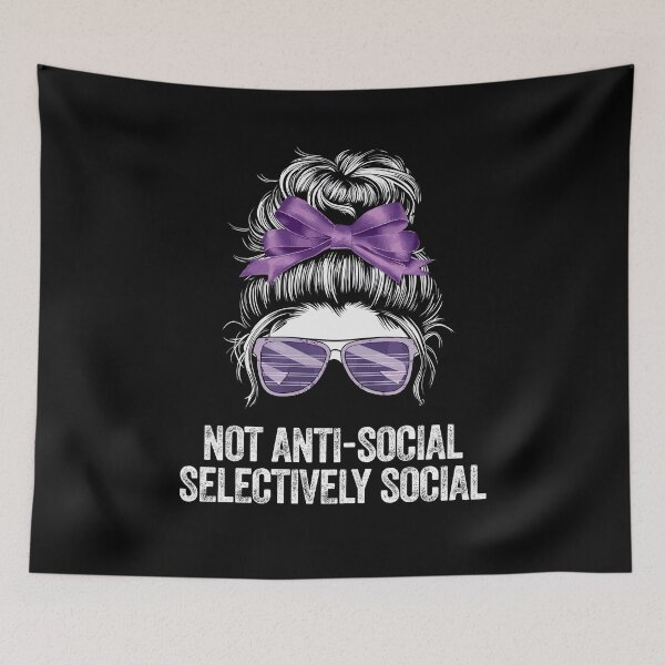 Item preview, ANTI-SOCIAL solitary quiet loner independent aloof designed and sold by w1ckerman.