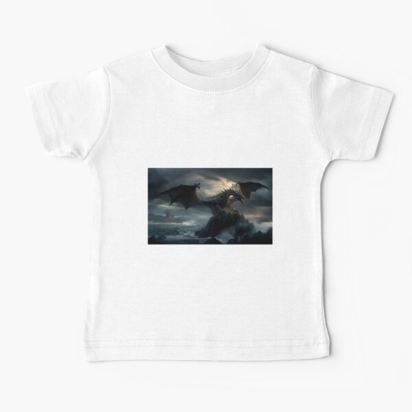 Item preview, Dark Fantasy Art - Dragon and Rough Seas designed and sold by Fantasy Masterpiece.