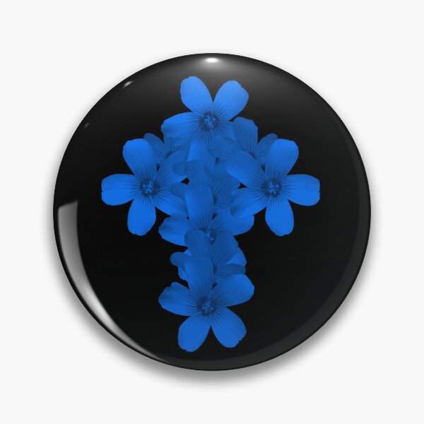 Item preview, Geometric Floral Crucifix Gothic Idea Really Blue designed and sold by somersbyman.