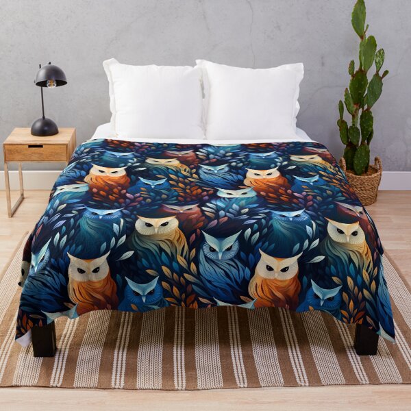 Item preview, Vibrant Abstract Owls designed and sold by Tabble-Dabble.