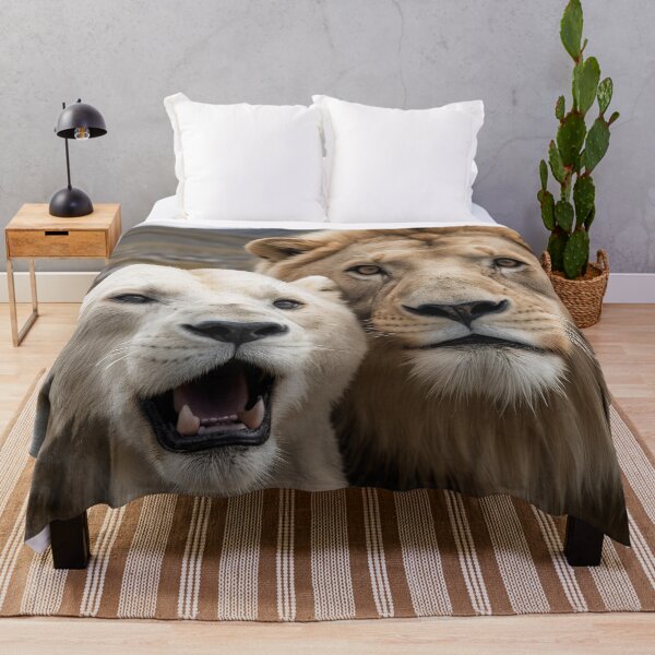 Item preview, Lion and Polar Bear Strike a Holiday Selfie Pose designed and sold by RK - Shop.