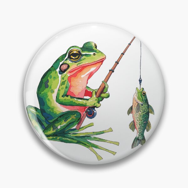 Item preview, Frog caught the fish designed and sold by MaateoDesign.