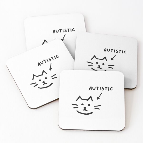 Item preview, Autistic Cat (White) designed and sold by mydoodlesateme.