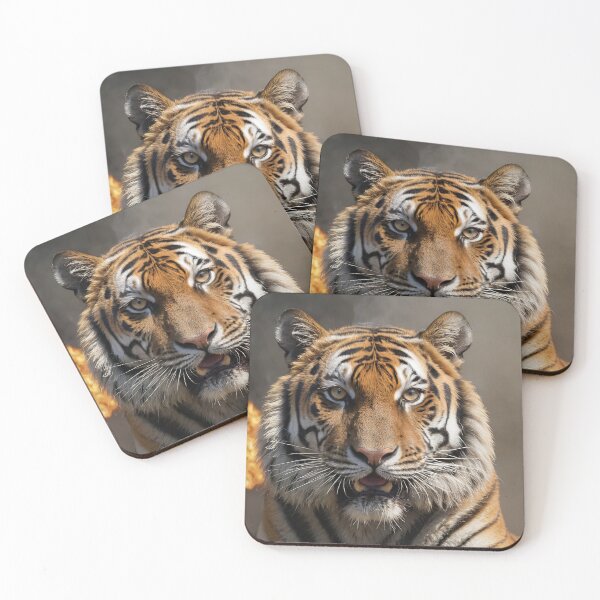 Item preview, Inferno Fury: The Furious Tiger Amidst Flames designed and sold by RK - Shop.