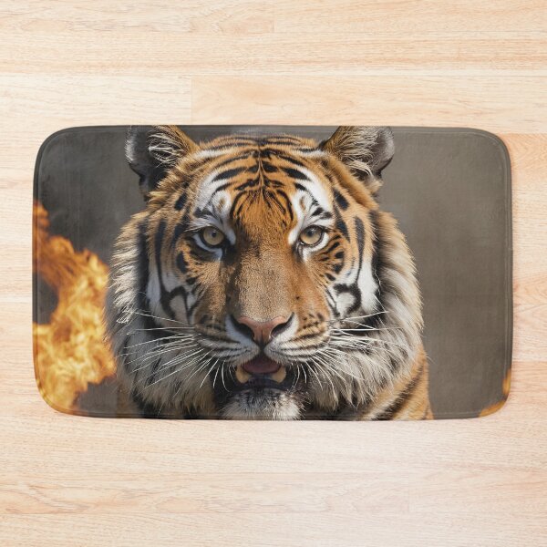 Item preview, Inferno Fury: The Furious Tiger Amidst Flames designed and sold by RK - Shop.