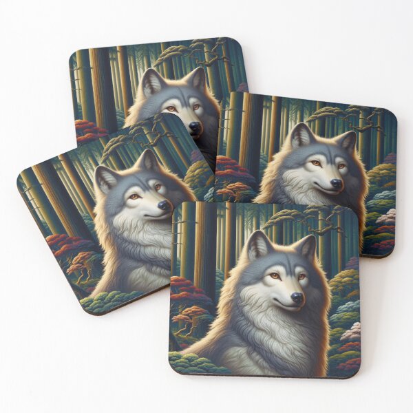 Item preview, Mystic Mononoke Wolf - An Ethereal Symphony designed and sold by NightshadeWolfs.