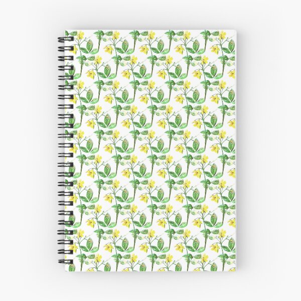 Item preview, Carolina Jasmine Botanical Art Repeat Pattern designed and sold by taiche.