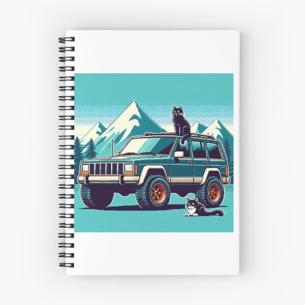 Item preview, Cherokee XJ 4x4 USA offroad Vintage old school vehicle  - green with 2 cats designed and sold by Off-Road-Zone.