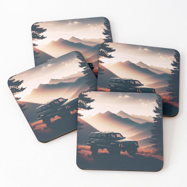 Item preview, Cherokee XJ 4x4 USA offroad Vintage old school vehicle  - sunset lookout designed and sold by Off-Road-Zone.