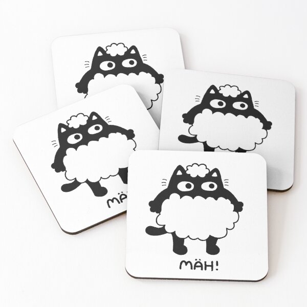 Item preview, Baa black white sheep cat designed and sold by loulou-artifex.