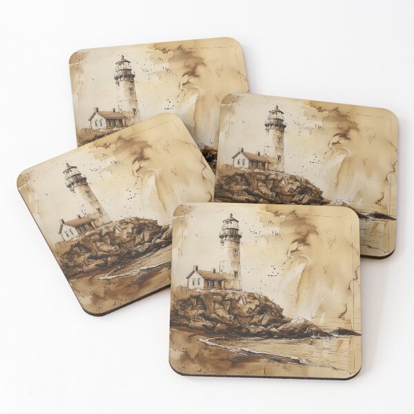 Item preview, Coastal Beacon in Brown Ink. designed and sold by palmyst.