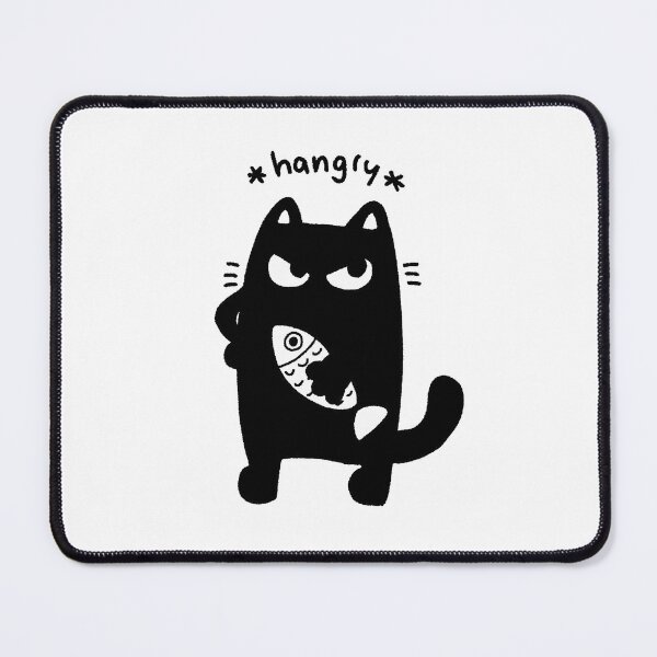 Item preview, hangry cat with fish designed and sold by loulou-artifex.