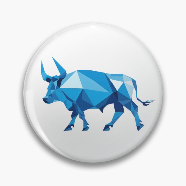 Item preview, Geometric Ox in Cool Blue. designed and sold by palmyst.