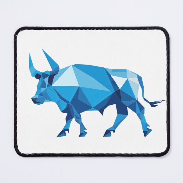 Item preview, Geometric Ox in Cool Blue. designed and sold by palmyst.