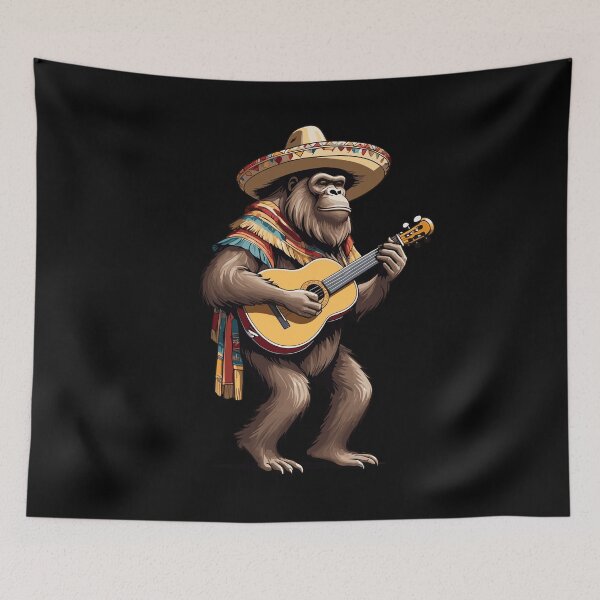 Item preview, Bigfoot Mexican Mariachi Guitarist Fiesta designed and sold by LuminOrb.