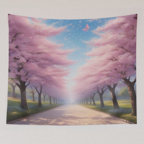 Item preview, Cherry blossom walk road in spring of korea designed and sold by JangmiHorang.