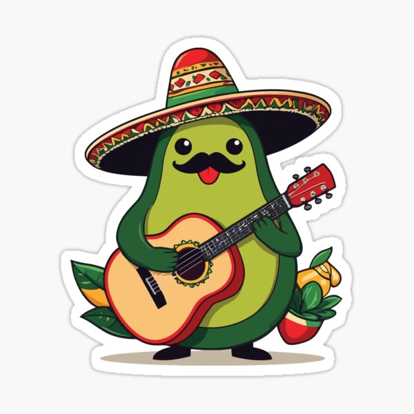 Item preview, Avocado Mexican Mariachi Guitar Player designed and sold by LuminOrb.