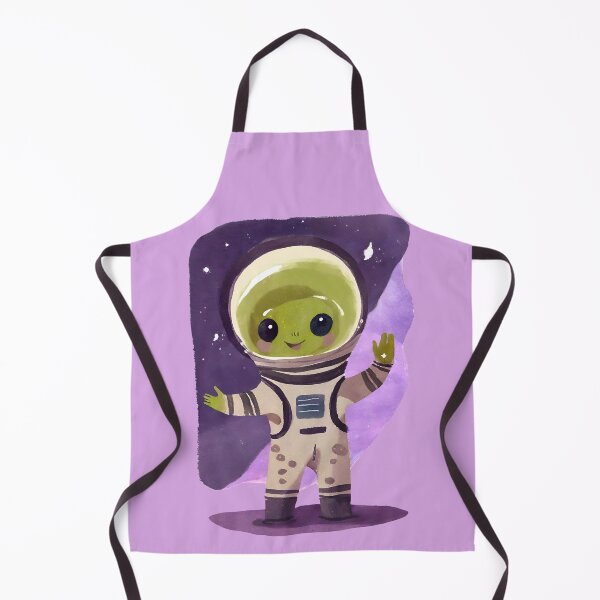 Item preview, Cute Watercolor Space Alien Astronaut designed and sold by FarmOfCuties.
