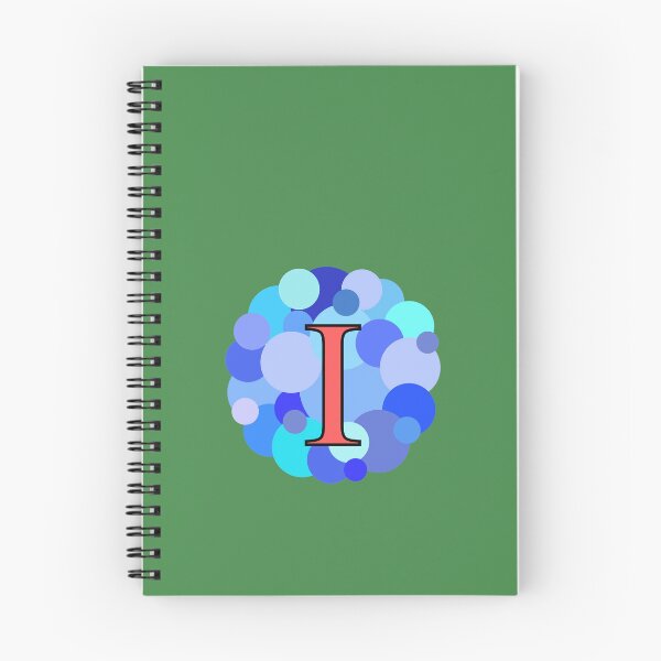 Item preview, Blue Bubbles Upper Case Letter I Monogram designed and sold by MGonline.