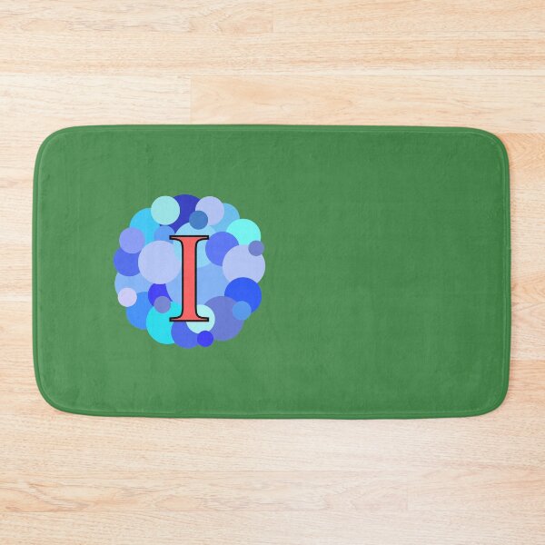 Item preview, Blue Bubbles Upper Case Letter I Monogram designed and sold by MGonline.