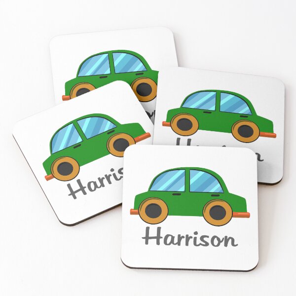 Item preview, Personalize your name in a Fun Green Car Design for Children designed and sold by charlypicazo.