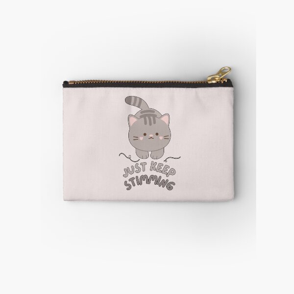 Item preview, Just Keep Stimming - Cat Version (Warm Grey) designed and sold by mydoodlesateme.