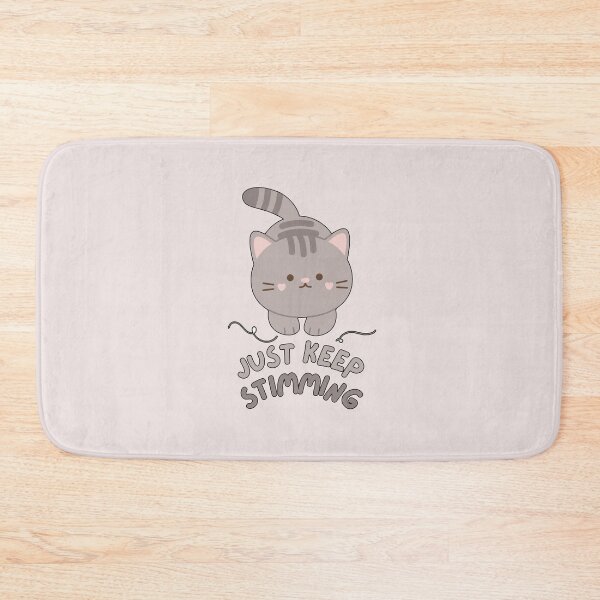 Item preview, Just Keep Stimming - Cat Version (Warm Grey) designed and sold by mydoodlesateme.