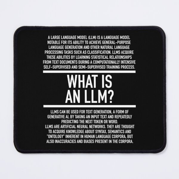 Item preview, LLMs Defined - Large Language Model - AI designed and sold by HiddenVerb.