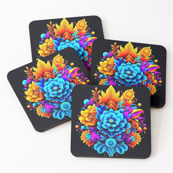 Item preview, 3D Flowers Trippy Hippy High Vibrational Floral Art designed and sold by FrequencyV.