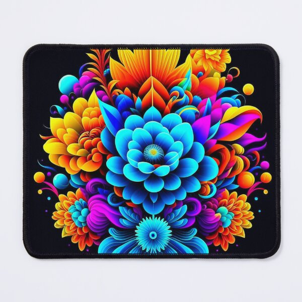 Item preview, 3D Flowers Trippy Hippy High Vibrational Floral Art designed and sold by FrequencyV.
