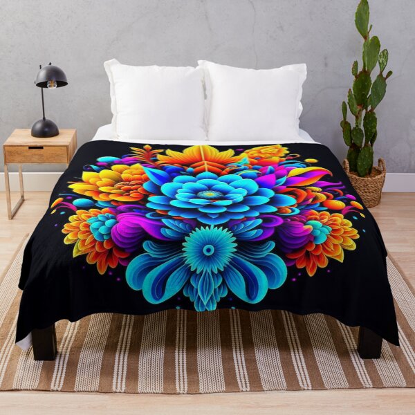 Item preview, 3D Flowers Trippy Hippy High Vibrational Floral Art designed and sold by FrequencyV.