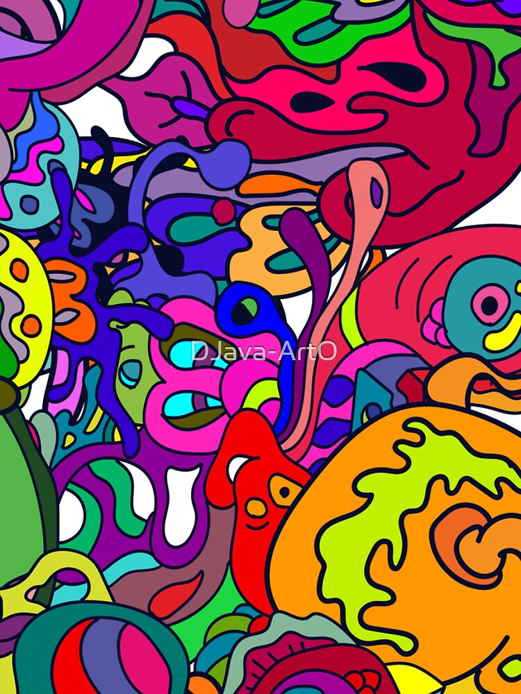 Thumbnail 4 of 4, iPhone Case, Cheerful Feeling In The Morning Doodle Pattern designed and sold by DJava-ArtO.