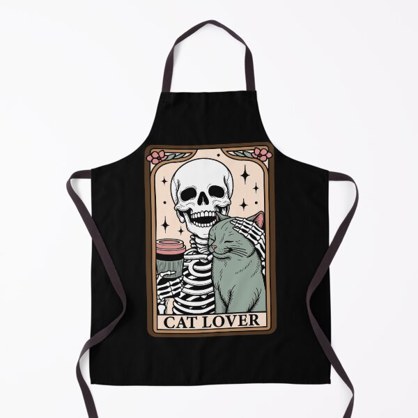 Item preview, Cat Lover Tarot Card with Skeleton, Coffee, and Cat designed and sold by shortblackcat.