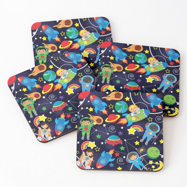 Item preview, Space adventure crew dark pattern designed and sold by smalladventures.