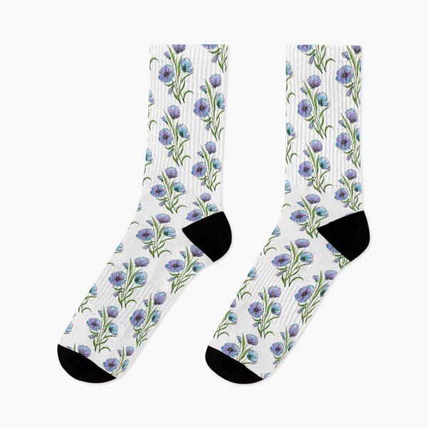 Item preview, Burst of Blue and Purple Flowers designed and sold by HanliesArt.