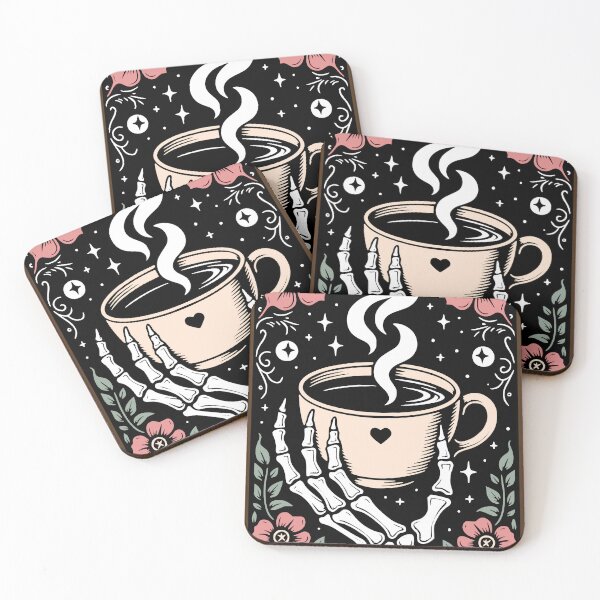 Item preview, The Coffee Tarot Card With Skeleton Hand designed and sold by shortblackcat.