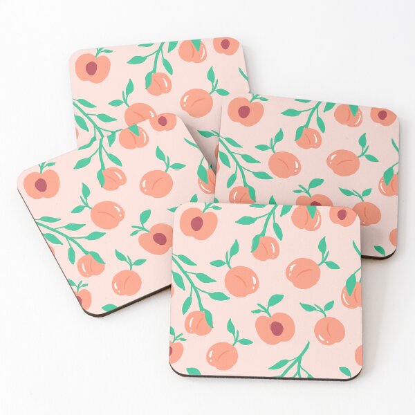 Item preview, Pink peach seamless pattern print designed and sold by pinkyfish1010.