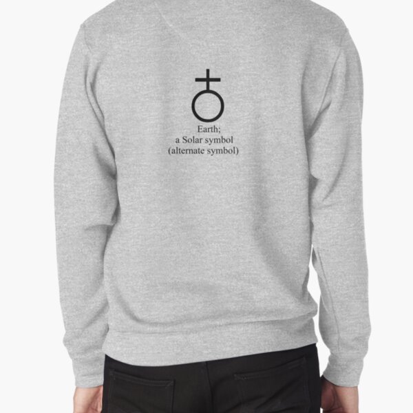 ♁ Earth; Solar symbol (alternate symbol), Cross Pullover Sweatshirt