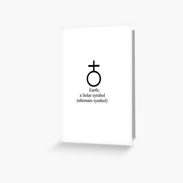 ♁ Earth; Solar symbol (alternate symbol), Cross Greeting Card