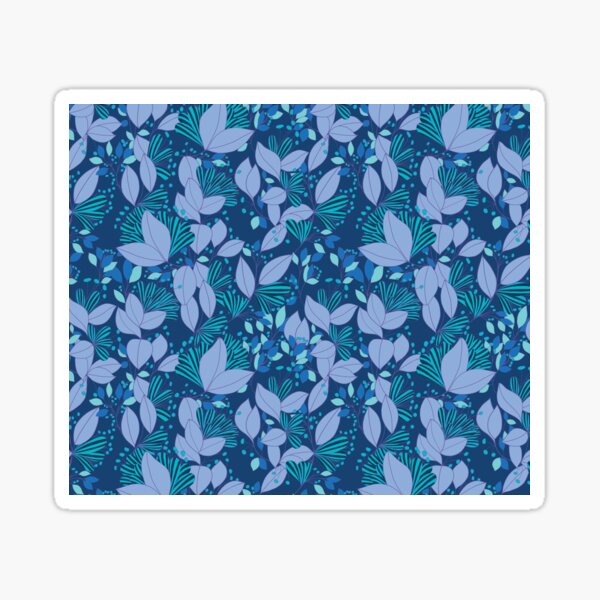 Enchanted flowers blue version Sticker