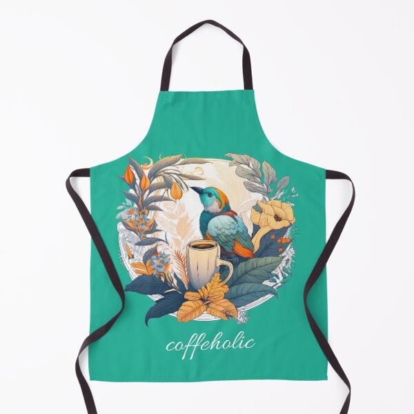 Item preview, coffeholic for coffee lover bird on a cup of coffee designed and sold by Anna Sacha.