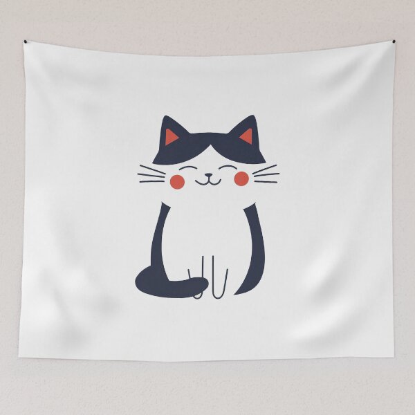 Item preview, Minimalistic Cute Cat designed and sold by CoputerEasel.