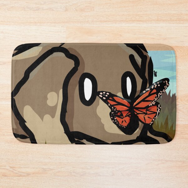 Item preview, #044 Dog with Butterfly on its Nose designed and sold by Jasmine Froley.