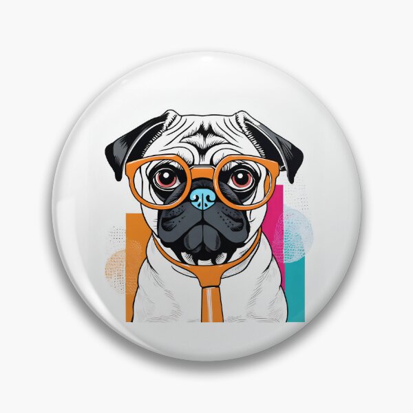 Item preview, Cute Portrait of A Pug designed and sold by wildpiksel.